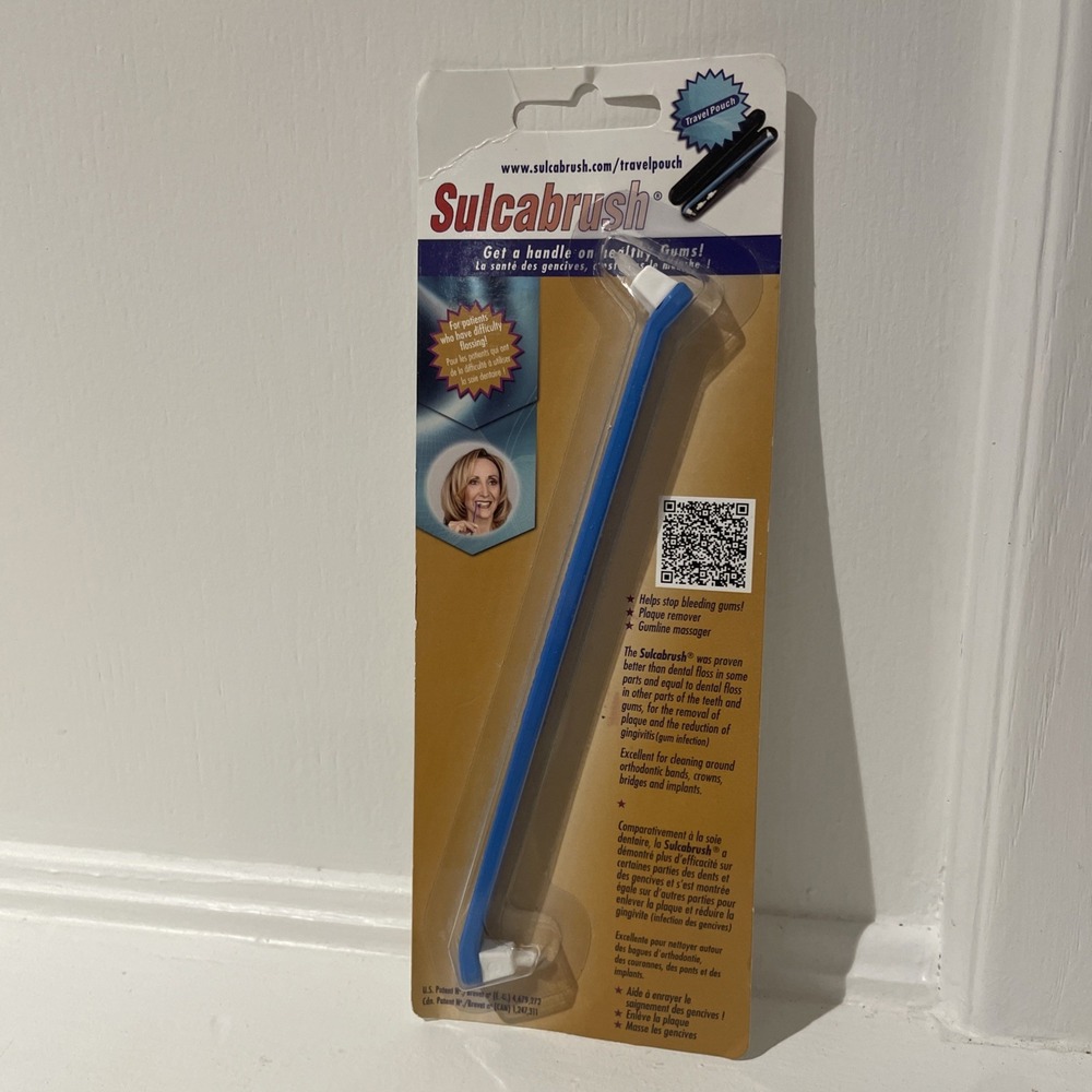 Sulcabrush For Healthy Gums Dental Oral Cleaning Gum Brush Sealed Blue